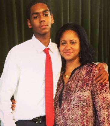 Julian Broadus with his mother Laurie Holmond